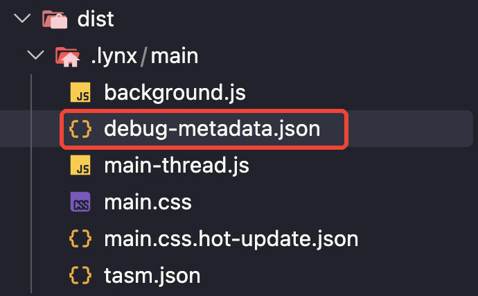 Debug metadata