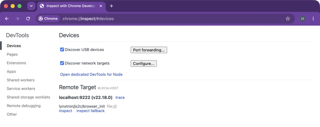 Inspect the Lynxtron main process from Chrome
