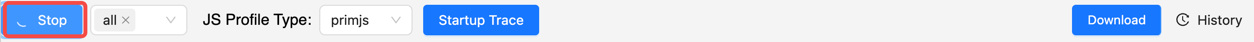 Stop Recording JavaScript Profile